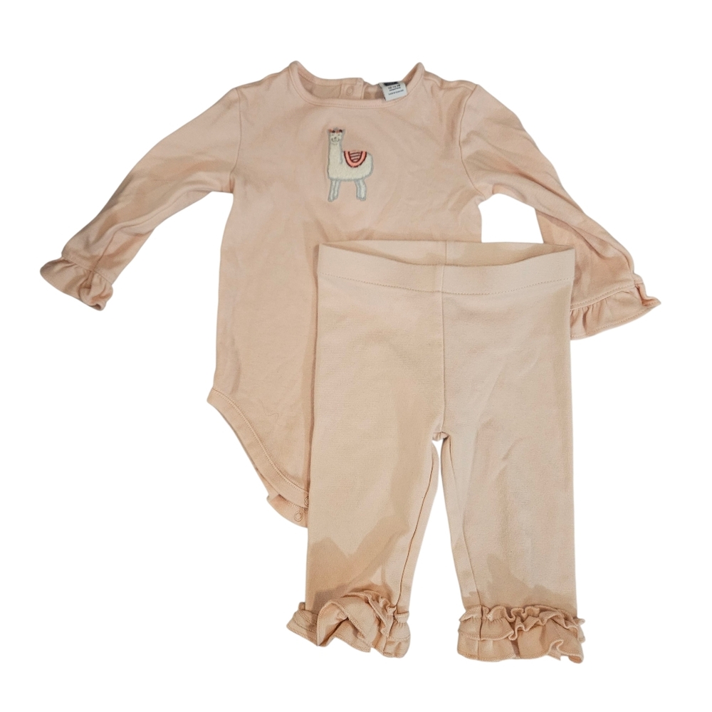 Janie and Jack | Peach/Pink Matching Set | 12-18 months